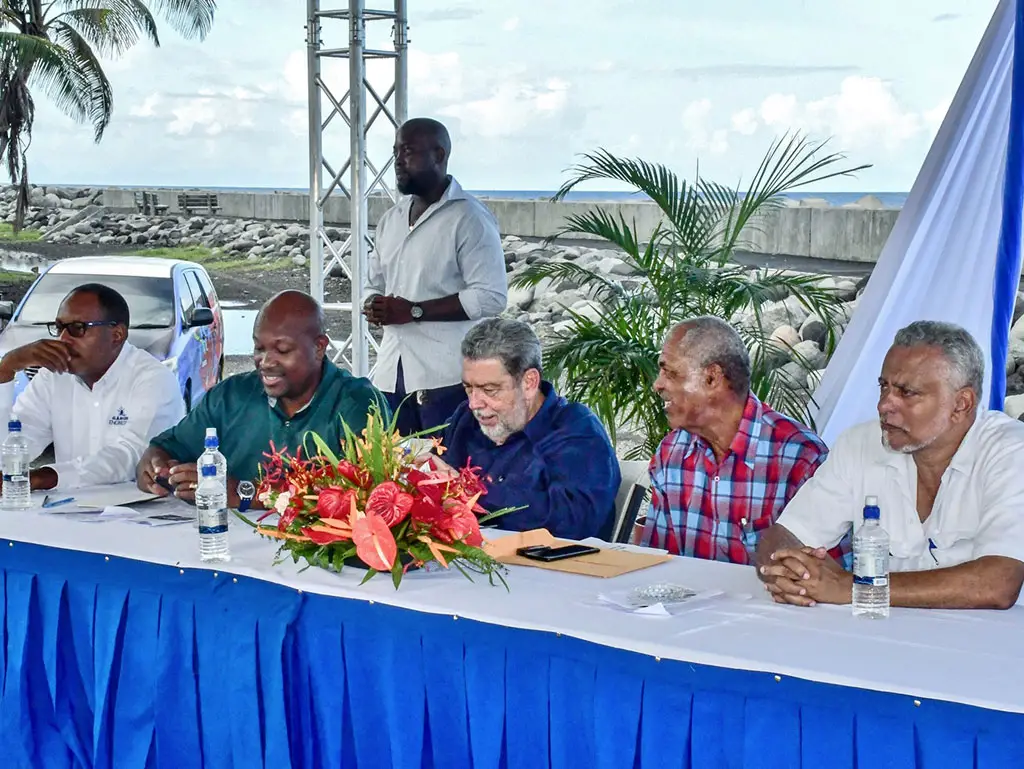 Official Opening Ceremony of Coastal Defense Work in San Souci & Georgetown